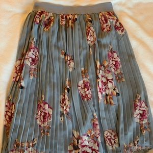 A New Day Pleated midi floral skirt
